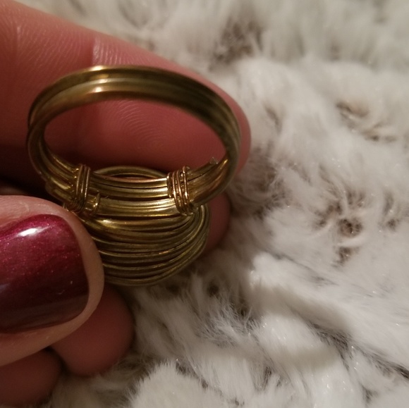 Citrine with Wired Copper Artisan Ring - Picture 4 of 7